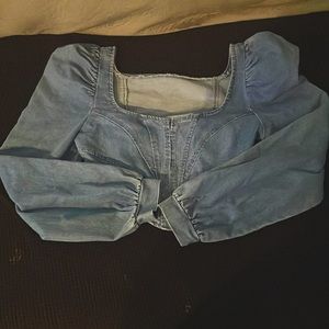 Two Pretty Girlz Boutique jean halter corset, long sleeves